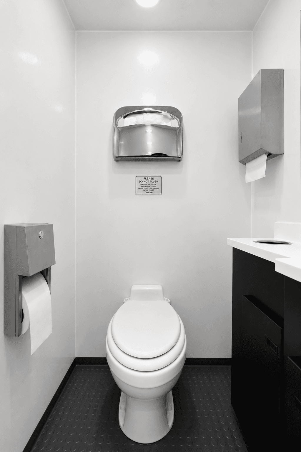 Climate-controlled, HDR luxury restroom trailer