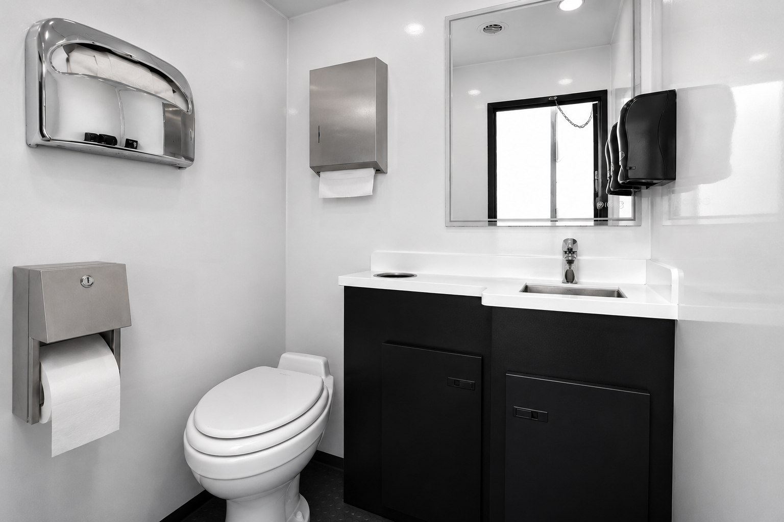 Stainless steel fixtures and hands-free taps